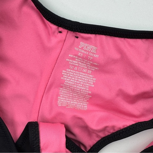 Victoria's Secret Pink 2 Piece Black Cut Out Bikini Size XS - Picture 6 of 10